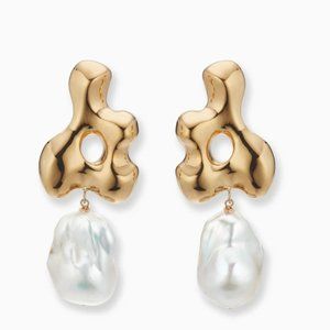 AGMES BAROQUE BODMER EARRINGS in gold - new never used